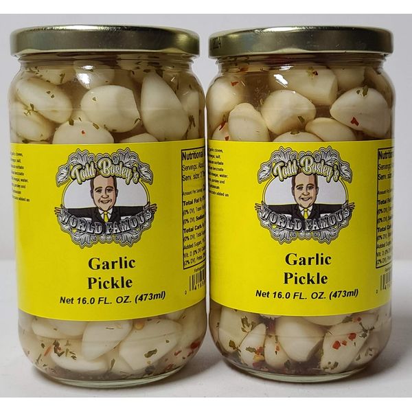 Todd Bosley's World Famous Pickled Garlic, 16 Oz Jar (2 Pack)