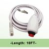 Replacement Nurse Cord Push Button Cable with Red Button Momentary Call Switch, RJ11 6P4C Plug, 10ft