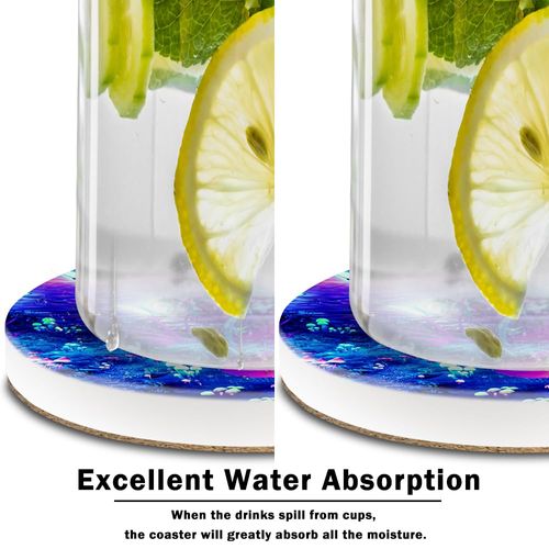 Car Cup Holder Coasters, 2 Pack Universal Auto Anti Slip Insert Coaster,Cerimac Car Coasters with A Finger Notch, Cute Car Assecories for Women Men, Cup Mat for Most Car Interior Butterflies