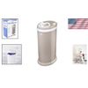 Stylish Taupe Diaper Disposal Solution - Odor-Locking Steel Pail, Easy Clean