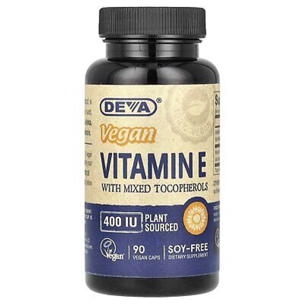Vegan Vitamin E with Mixed Tocopherols, 400 IU, 90 Vegan Caps