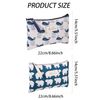Canvas Cosmetic Bag, 2 PCS Multi-Functional Canvas Travel Pouch, Animal Makeup Bag Pouch with Zipper, Toiletry Bag for Women Girls Vacation Travel