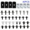 40Pcs Fastener For Car Engine Undertray Cover Clips Bottom Shield Guard Screws