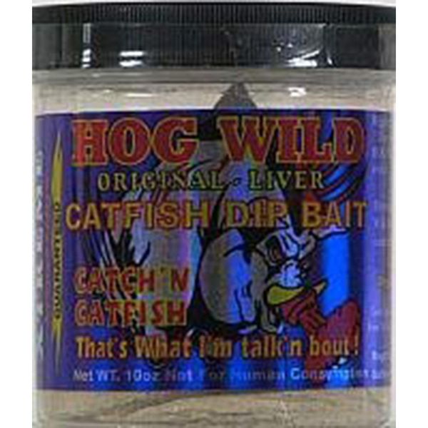 Magic Bait Catfish Hog Wild Original Liver Dip Bait, 10-Ounce, White