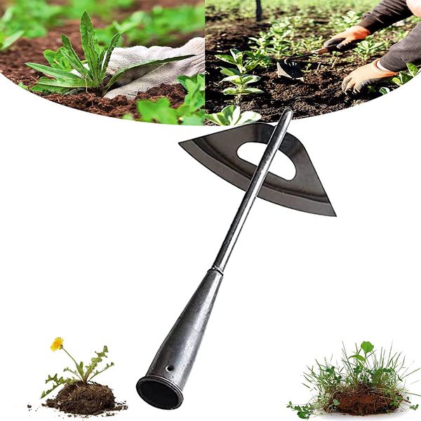 HRADHOL All-Steel Hardened Hollow Hoe,Garden Hoes for Weeding,Hollow Hoe for Gardening,Hoe Garden Tool,Garden Hoe for Backyard Weeding, Loosening, Farm Planting