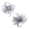 Lurrose Mini Fascinator Hair Clips with Feather Flower Feather Barrettes Hair Snap Hair Pins for Women
