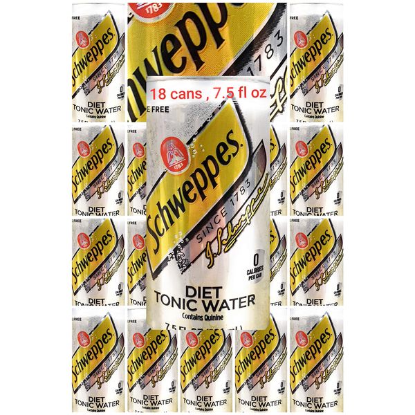 Schwepps diet tonic water sleek, 7.5 fl oz, 18 cans