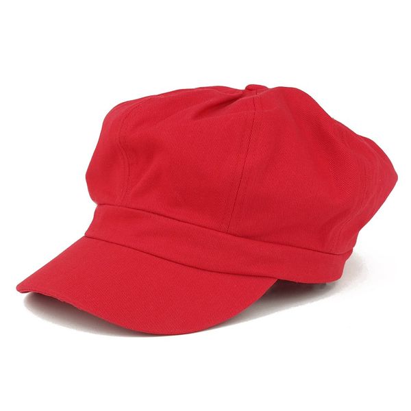 Armycrew 2XL Oversize Lightweight 100% Cotton Newsboy Cap with Elastic Back - Red