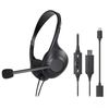 Audio-Technica ATH-102 USB USB Headset, Stereo, Type-A, Type-C Compatible, Noise Cancelling Microphone, Hand Controller, Antibacterial and Deodorizing, Slider Adjustment