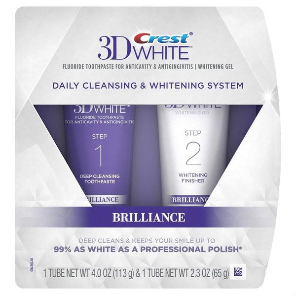 Crest 3D White Brilliance Daily Cleansing Toothpaste and Whitening Gel System