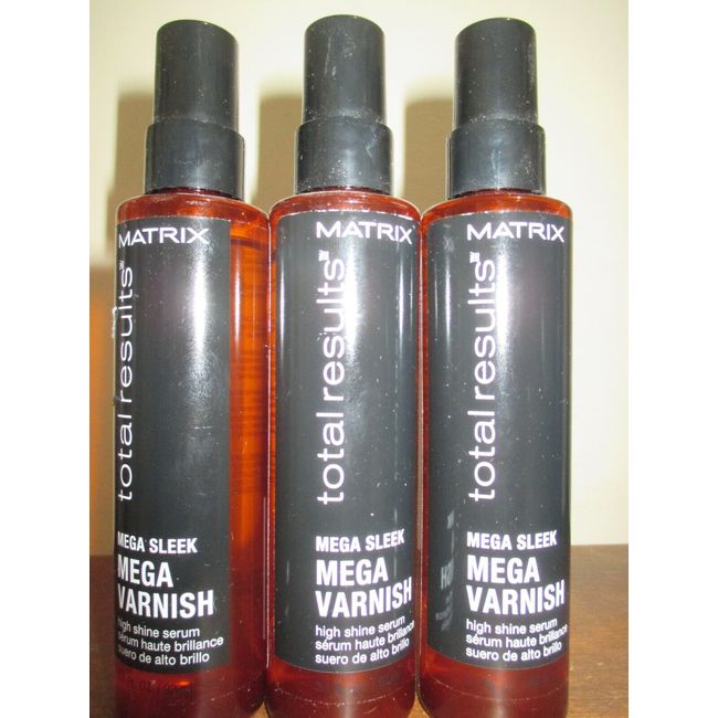 Lot of 3 Matrix Total Results Mega Sleek Mega Varnish High Shine Serum 3.1 oz