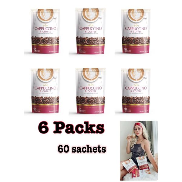 6 x Be Easy B Coffee Cappuccino Instant Weight Management Detox Diet Slimming