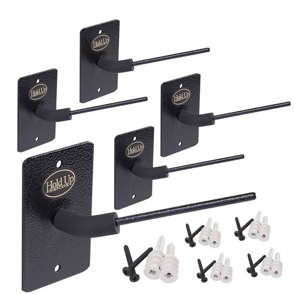 Hold Up Displays - in Barrel Wall Mount Pistol Holder - 30° Right Facing - Flat Wall (Five Pack)