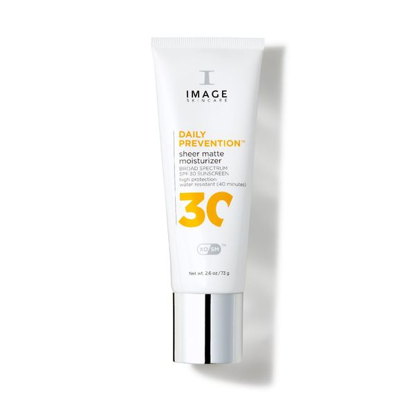 IMAGE Skincare, DAILY PREVENTION Sheer Matte Face Moisturiser SPF 30 Sunscreen Lotion, Minimises Shine and Smooths Skin's Appearance, 73 g