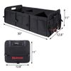 AUTOARK Multipurpose Car Trunk Organizer with Straps,Non-Slip Waterproof Bottom,Durable Collapsible Adjustable Compartments Cargo Storage,Upgraded Handle,AK-072