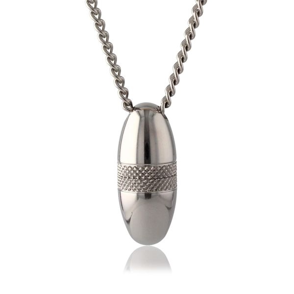 Regier Leger PC18-1 Pill Case, Nitro Case, Titanium, 27.6 inches (70 cm), Necklace, Made in Japan, Waterproof, Knurled Egg