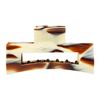 France Luxe Large Cutout Rectangle Claw Clip, Natural Horn