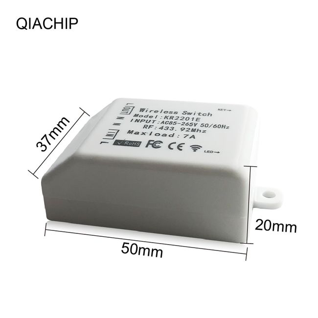 QIACHIP Wireless Remote Control Light Switch 220V Receiver