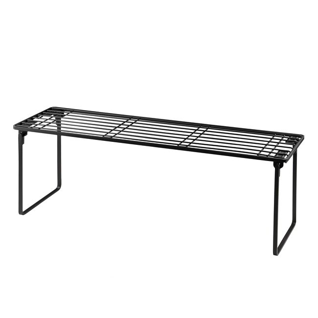 BLKP Pearl Metal AZ-5055 Stove Back Rack, Width 23.6 inches (60 cm), High Foot Type, Limited, Black, Above Exhaust Opening, Kitchen Storage, Black