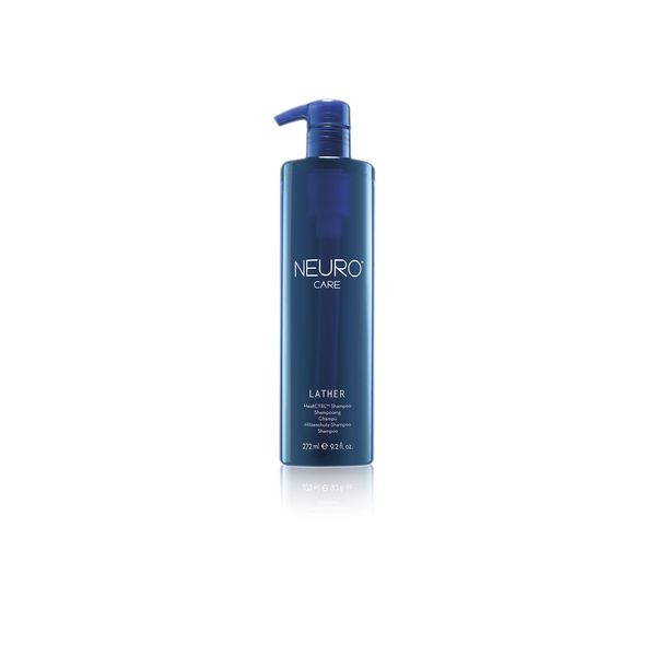 Neuro by Paul Mitchell Lather HeatCTRL Shampoo, Heat Care For All Hair Types, 9.2 fl. oz.