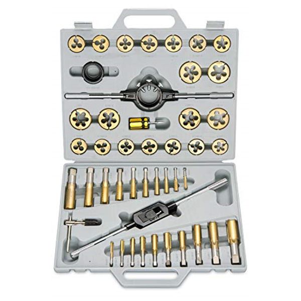 Neiko 00916A SAE Pro-Grade Large-Diameter Titanium Tap & Die Set 45 Piece