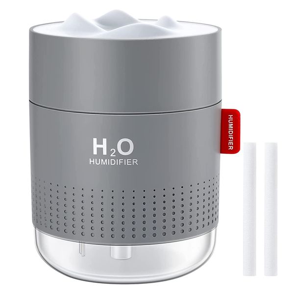 Humidifiers for Home Bedroom, 500ML Cool Mist Humidifier with Night Light, Waterless Auto-Off, Whisper-Quiet Air Humidifier, Up to 10-16 Hours Continuous Use, for Baby Bedroom, Plants, Office