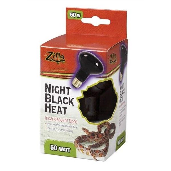 Zilla Night Black Basking Spot Bulb 50W Reptile Terrarium Lamp Light