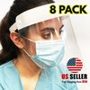 8-Pack Face Shield Reusable Washable Protective Cover Clear Mask Anti-Splash