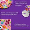 Patchwork Owl Birthday Party Supplies Set Plates Napkins Cups Tableware Kit for 16