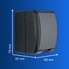 REV AquaForm, Socket - Wet Room, IP44 Single Pole, Surface-Mounted, Anthracite