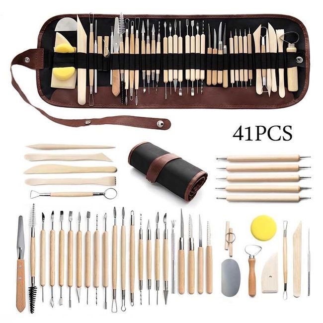 1-61PCS Pottery Clay Sculpting Tools Pottery Carving Tool Kit With Carrying  Case Beginners Professionals Pottery Modeling DIY - AliExpress