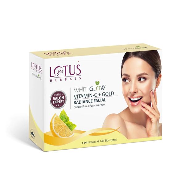 Lotus Herbals WhiteGlow Vitamin C + Gold Radiance Facial Kit 57g (Single Use)