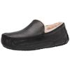 UGG Men's Ascot Slipper, Black Leather, 07