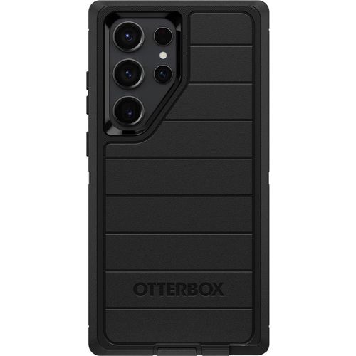 OtterBox Galaxy S23 Ultra (Only) - Defender Series Case - Black, Rugged & Durable - with Port Protection - Includes Holster Clip Kickstand - Microbial Defense Protection - Non-Retail Packaging
