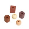 Excellerations Wooden Natural Lacing Beads - 80 Pieces