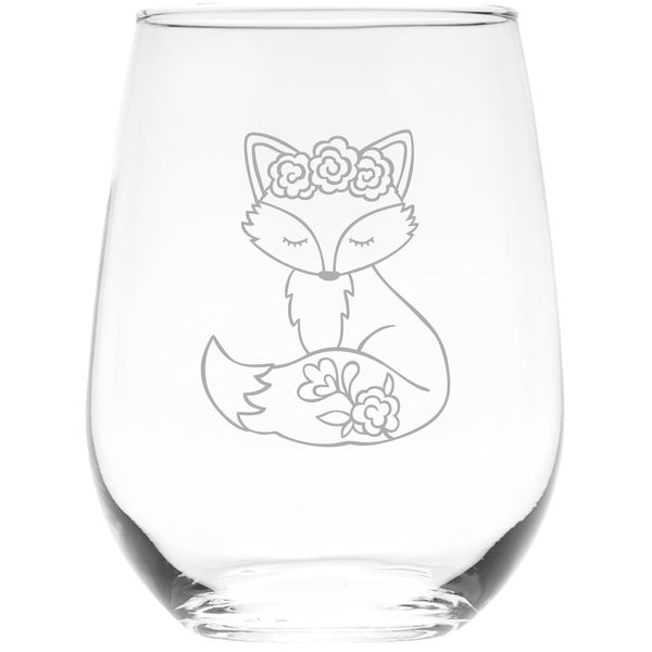 Fox (F4AD) stemless wine glass, 17 oz.