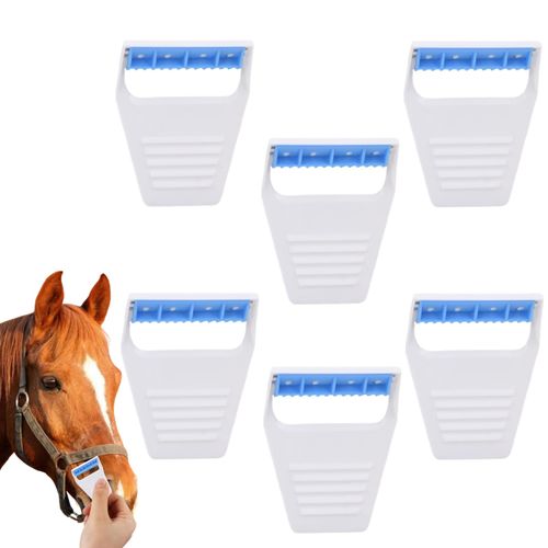 Fuulqgui 6 PCS Horse Clippers Professional Horse Grooming Supplies Horse Shave Disposable Razors Horse Grooming Kit, Suitable for Horse Dog(White)