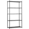 5-Tier Storage Shelving Rack Shelf Rolling Kitchen Shelf Organizer Garage Office