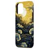 iPhone 15 Plus Anime Cartoon Yellow Sunset Ocean Wave Smartphone Case