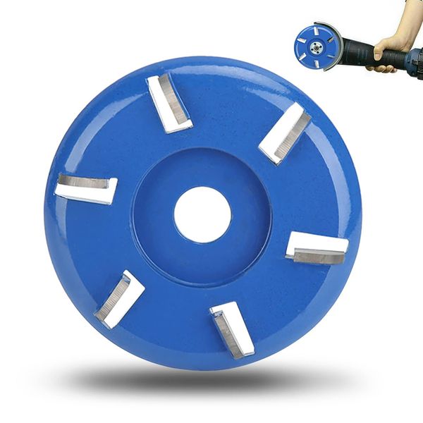 90 mm Angle Grinder Wood 6 Teeth Wood Carving Disc Carving Disc Angle Grinder Wood Carving Disc Chainsaw Cutter Milling Tool for 16 mm Aperture Angle Grinder Wood Carving Disc Set