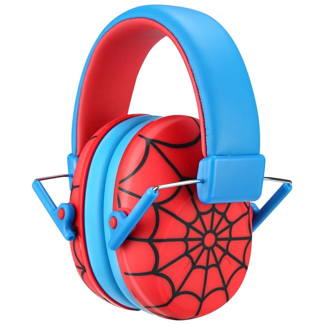 [ProCase] Kids Noise Prevention Safety Earmuffs, Noise Isolating Hearing Sensitivity with Adjustable Headband Ear Cover Ear Muffs Hearing Protection Headphones, spider