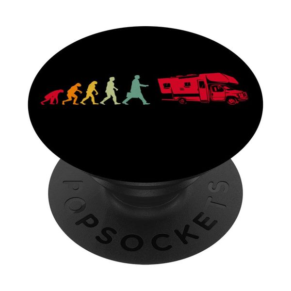 Motorhome Camping Retro PopSockets Adhesive PopGrip