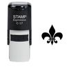 stampexpression - Classic Fleur de Lis Self Inking Rubber Stamp - Black Ink (A-6092)