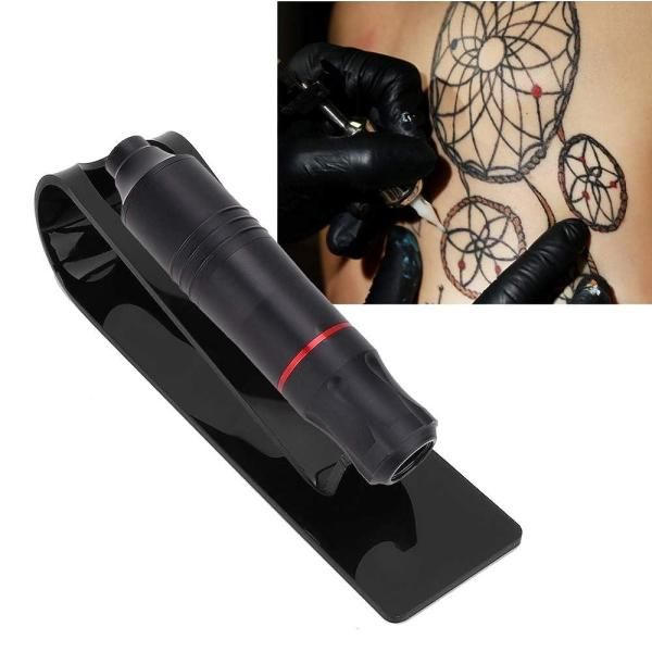 Transparent Tattoo Gun Holder Pen Stand Machine Display Eyebrow Pencil Tray Frame Plastic Support Rack Accessories Tool