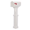Architectural Mailboxes Parsons Plastic Post Mount Mailbox, Compatibility Code A, PL10W0AM, White, Medium Capacity