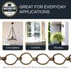RCH Hardware CH-04R-PB Decorative Solid Brass Chain For Hanging, Lighting - Sleek Round Unwelded Links
