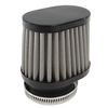 Ager 48mm Oval Power Filter, Stainless Steel, Black