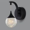 Modern Crystal Bubble Wall Sconce 5W Dimmable LED Sand Black Globe Light