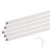 Pack of 5 Suspended Perimeter Trim 2.4m Long Suspended Ceiling Tiles Grid Rails Frames White Suspension Wall Angle 12 Meter Total