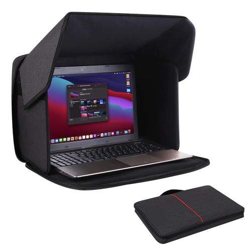 Yumt Laptop Sun Shade,Laptop Sun Glare Shield Privacy Screen Hood Computer Sunshade Bag for Working Outside Outdoor Foldable Computer Shield Cover Outside 12-14''(Patent Pending)